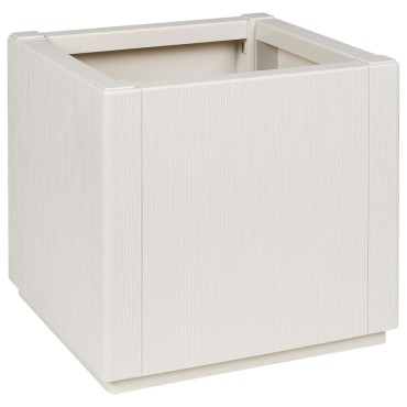 vidaXL Γλάστρα Κήπου Λευκή 36x36x35 εκ. PP