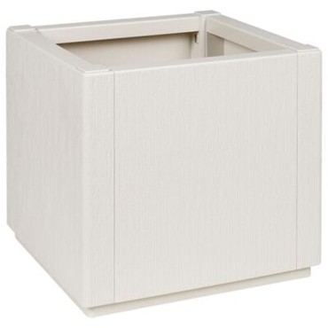 vidaXL Γλάστρα Κήπου Λευκή 36x36x35 εκ. PP