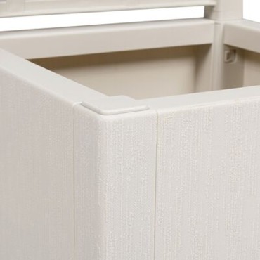vidaXL Κήπος Γλάστρα με Πλέγμα Λευκό 36x36x140 εκ PP