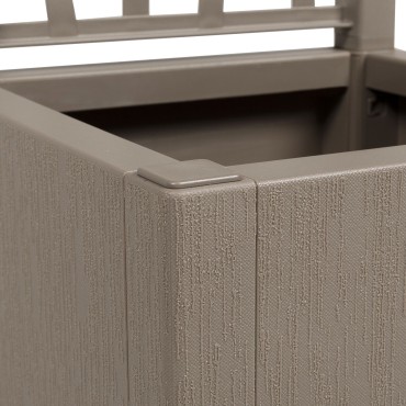 vidaXL Γλάστρα για Κήπο με Πλέγμα Ανοιχτό Καφέ 36x36x140 εκ PP