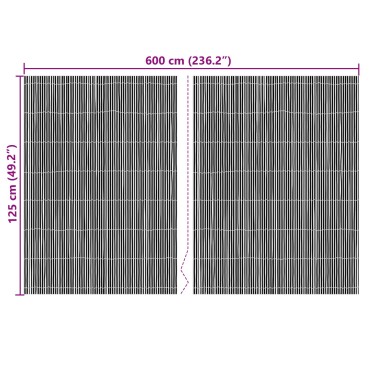 vidaXL Φράχτης Μπαμπού 600x125 εκ