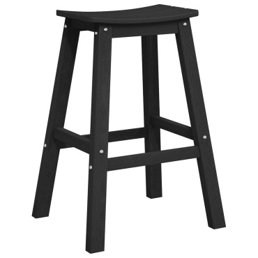 vidaXL Μπαρ σκαμπό 2 τεμ. Μαύρο 52x43x73,5cm HDPE