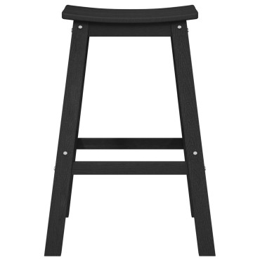 vidaXL Μπαρ σκαμπό 2 τεμ. Μαύρο 52x43x73,5cm HDPE