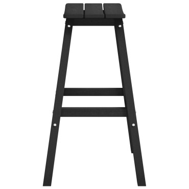 vidaXL Μπαρ σκαμπό 2 τεμ. Μαύρο 52x43x73,5cm HDPE