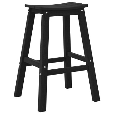 vidaXL Μπαρ σκαμπό 2 τεμ. Μαύρο 52x43x73,5cm HDPE