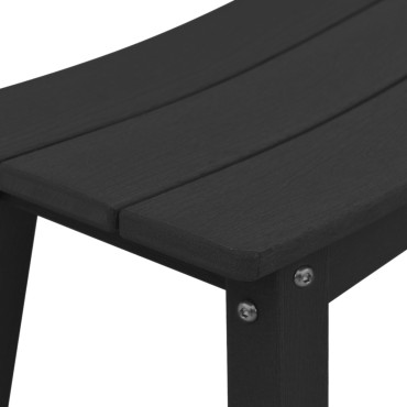 vidaXL Μπαρ σκαμπό 2 τεμ. Μαύρο 52x43x73,5cm HDPE