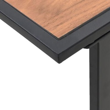 vidaXL Καφέ Τραπεζάκι Κήπου 55x55x35cm DPC και Ατσάλι