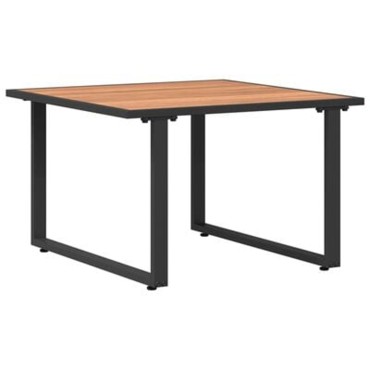 vidaXL Καφέ Τραπεζάκι Κήπου 55x55x35cm DPC και Ατσάλι