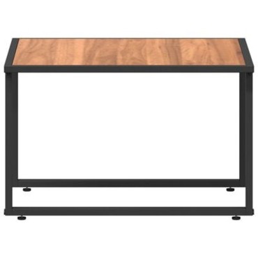 vidaXL Καφέ Τραπεζάκι Κήπου 55x55x35cm DPC και Ατσάλι