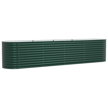 Κρεβάτι κήπου vidaXL Πράσινο 400x80x81 εκ. από γαλβανισμένο ατσάλι