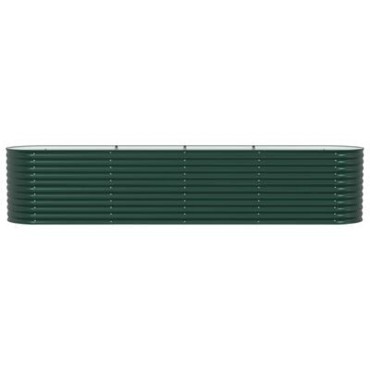 Κρεβάτι κήπου vidaXL Πράσινο 400x80x81 εκ. από γαλβανισμένο ατσάλι