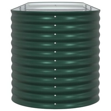 vidaXL Υψωμένο Κρεβάτι Κήπου Πράσινο 320x80x81 εκ από Γαλβανισμένο Χάλυβα