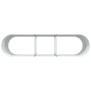 vidaXL Υψωμένο Κρεβάτι Κήπου Πράσινο 320x80x81 εκ από Γαλβανισμένο Χάλυβα