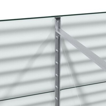vidaXL Υψωμένο Κρεβάτι Κήπου Πράσινο 240x80x81 εκ από Γαλβανισμένο Χάλυβα