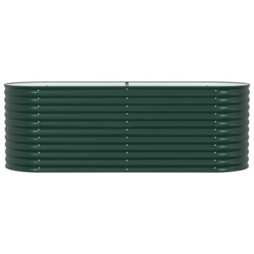 vidaXL Υψωμένο Κρεβάτι Κήπου Πράσινο 240x80x81 εκ από Γαλβανισμένο Χάλυβα