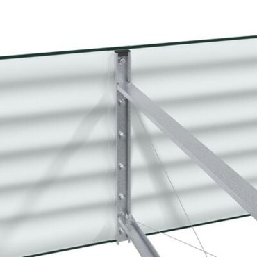 vidaXL Υψωμένο Κρεβάτι Κήπου Πράσινο 400x80x44 εκ. από Γαλβανισμένο Χάλυβα