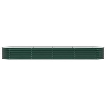 vidaXL Υψωμένο Κρεβάτι Κήπου Πράσινο 400x80x44 εκ. από Γαλβανισμένο Χάλυβα