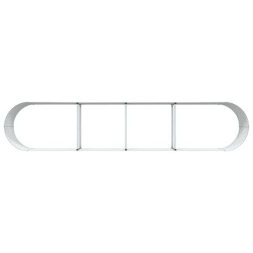 vidaXL Υψωμένο Κρεβάτι Κήπου Πράσινο 400x80x44 εκ. από Γαλβανισμένο Χάλυβα