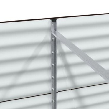vidaXL Ψηλή Κρεβατοκάμαρα Κήπου Καφέ 240x80x81 εκ από Γαλβανισμένο Χάλυβα