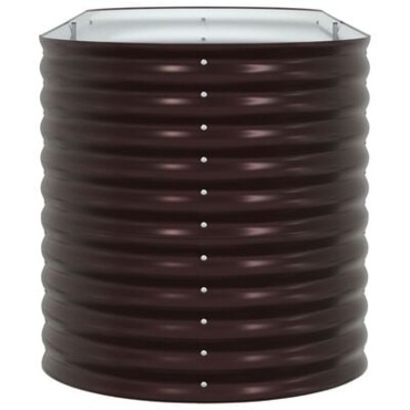 vidaXL Ψηλή Κρεβατοκάμαρα Κήπου Καφέ 240x80x81 εκ από Γαλβανισμένο Χάλυβα