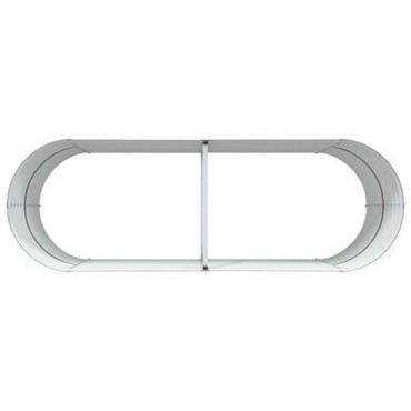 vidaXL Ψηλή Κρεβατοκάμαρα Κήπου Καφέ 240x80x81 εκ από Γαλβανισμένο Χάλυβα
