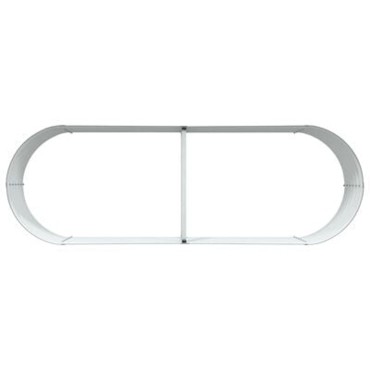vidaXL Ψηλό κρεβάτι κήπου Καφέ 240x80x44 εκ. Γαλβανισμένο Ατσάλι