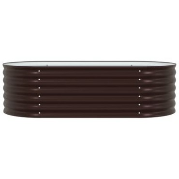 vidaXL Κήπος Ανυψωμένο Κρεβάτι Καφέ 160x80x44 εκ Γαλβανισμένο Ατσάλι