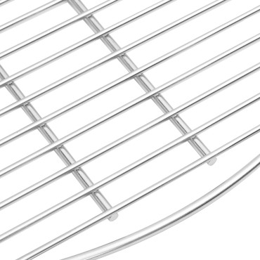 vidaXL BBQ Grill Grate Ασημί Ø60 εκ Ανοξείδωτο ατσάλι