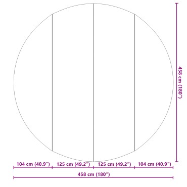 vidaXL Εδαφοκάλυψη Πισίνας Μαύρο Ø 458 cm Μη Υφαμένο Ύφασμα