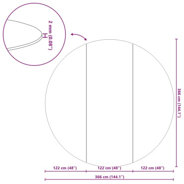 vidaXL Εδαφοκάλυψη Πισίνας Μαύρο Ø 366 cm Μη Υφαμένο Ύφασμα
