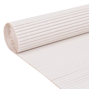 vidaXL Περίφραξη Κήπου Διπλής Όψης PVC 150x500cm Λευκό