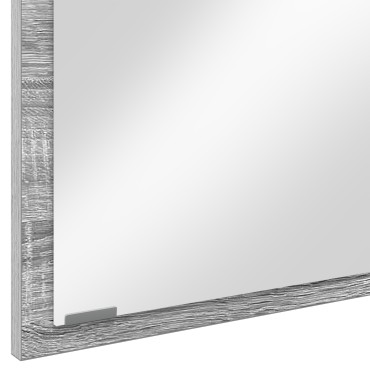 vidaXL Καθρέφτης μπάνιου με φως LED Γκρι Σονόμα 90x8,5x37 εκ