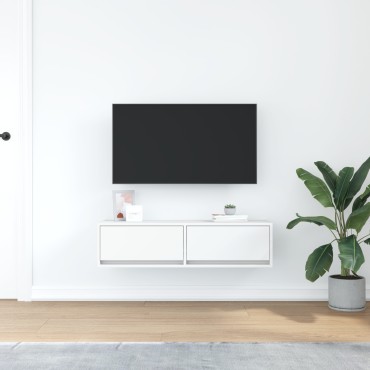 vidaXL Ντουλάπι Τηλεόρασης Λευκό 100x31x25,5cm Επεξεργασμένο Ξύλο
