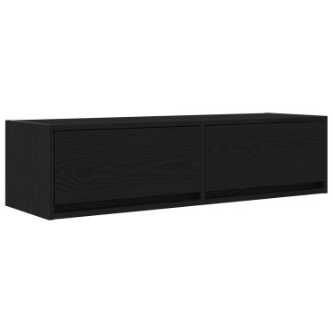 vidaXL Κάτι για τηλεόραση Μαύρη Δρυς 100x31x25,5cm Επεξεργασμένο ξύλο