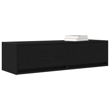 vidaXL Κάτι για τηλεόραση Μαύρη Δρυς 100x31x25,5cm Επεξεργασμένο ξύλο