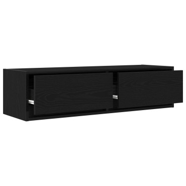vidaXL Κάτι για τηλεόραση Μαύρη Δρυς 100x31x25,5cm Επεξεργασμένο ξύλο