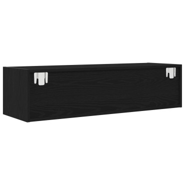 vidaXL Κάτι για τηλεόραση Μαύρη Δρυς 100x31x25,5cm Επεξεργασμένο ξύλο