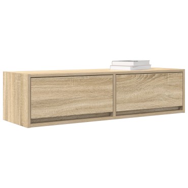 vidaXL Κομοδίνο ΤV Σομιέ Καρυδιά 100x31x25,5cm Επεξεργασμένου Ξύλου