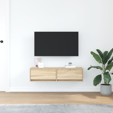 vidaXL Κομοδίνο ΤV Σομιέ Καρυδιά 100x31x25,5cm Επεξεργασμένου Ξύλου