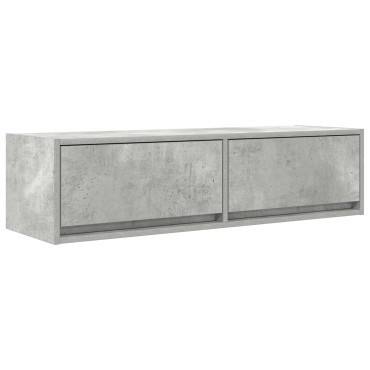 vidaXL Κομμάτι Τηλεόρασης Γκρι Σκυρόδεμα 100x31x25,5cm Επεξεργασμένο Ξύλο