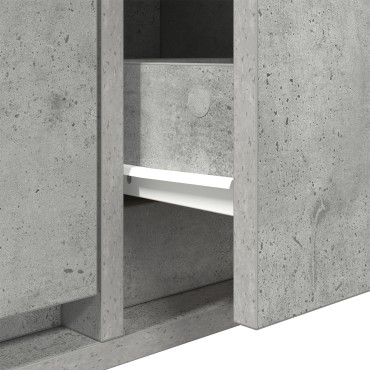 vidaXL Κομμάτι Τηλεόρασης Γκρι Σκυρόδεμα 100x31x25,5cm Επεξεργασμένο Ξύλο