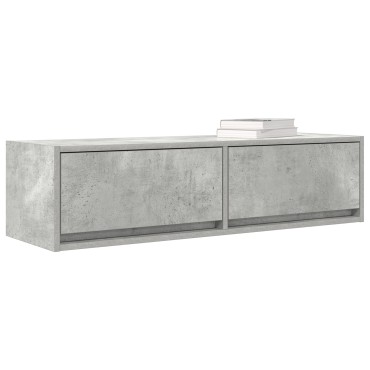 vidaXL Κομμάτι Τηλεόρασης Γκρι Σκυρόδεμα 100x31x25,5cm Επεξεργασμένο Ξύλο