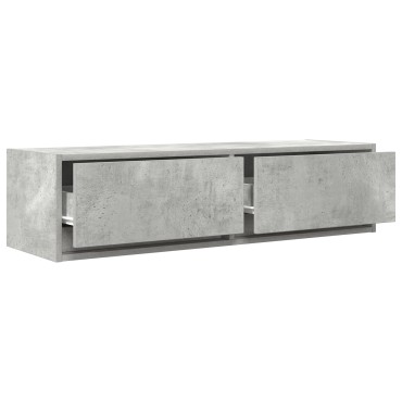 vidaXL Κομμάτι Τηλεόρασης Γκρι Σκυρόδεμα 100x31x25,5cm Επεξεργασμένο Ξύλο
