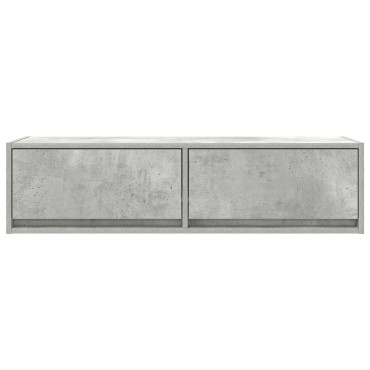 vidaXL Κομμάτι Τηλεόρασης Γκρι Σκυρόδεμα 100x31x25,5cm Επεξεργασμένο Ξύλο