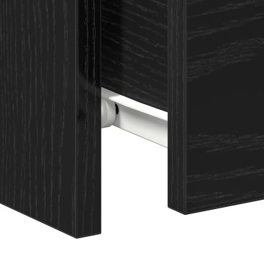 vidaXL Κομοδίνα με Συρτάρια 2 τεμ. Μαύρη Δρυς 30x30x40 εκ