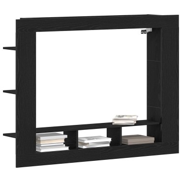 vidaXL Κονσόλα Τηλεόρασης Τοίχου Μαύρο Δρυς 152x22x113cm
