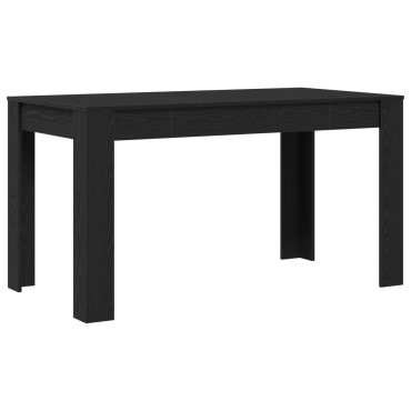vidaXL Τραπέζι Τραπεζαρίας Μαύρο Δρυς 140x74,5x76cm Φτιαγμένο από ξύλο 1 τεμ.