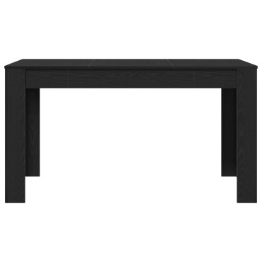 vidaXL Τραπέζι Τραπεζαρίας Μαύρο Δρυς 140x74,5x76cm Φτιαγμένο από ξύλο 1 τεμ.