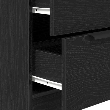 vidaXL Μαύρο Διπλό Γραφείο 60x30x70cm από κατασκευασμένο ξύλο 1 τεμ.