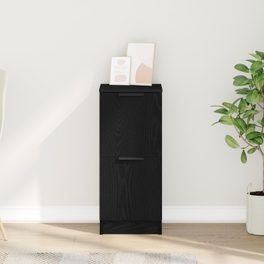 vidaXL Μαύρο Διπλό Γραφείο - 30x30x70 cm Κατασκευασμένο από Επεξεργασμένο Ξύλο 1 τεμ.